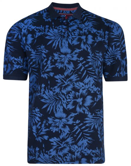 Kam Jeans 5295 Polo Navy - Pólos - Pólos Tamanhos Grandes Homem