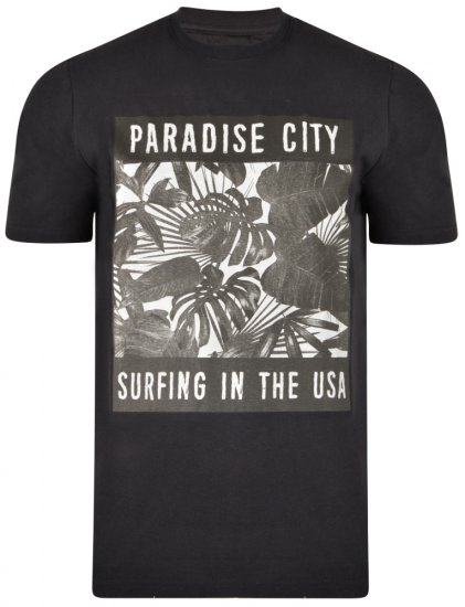 Kam Jeans 5300 T-shirt Black - T-shirts - T-shirts Homem Tamanhos Grandes