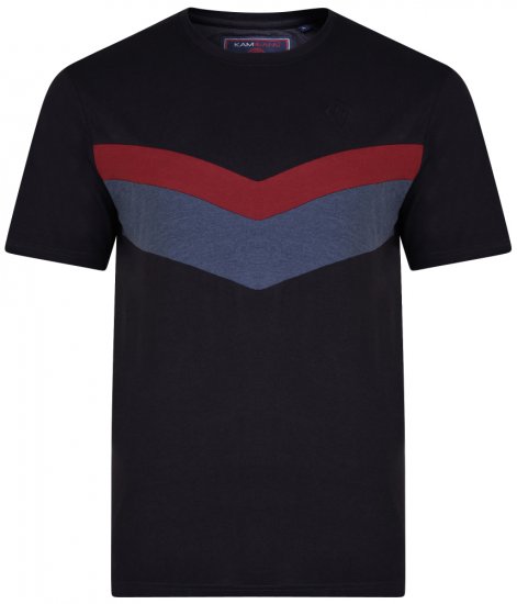 Kam Jeans 5306 T-shirt Black - T-shirts - T-shirts Homem Tamanhos Grandes