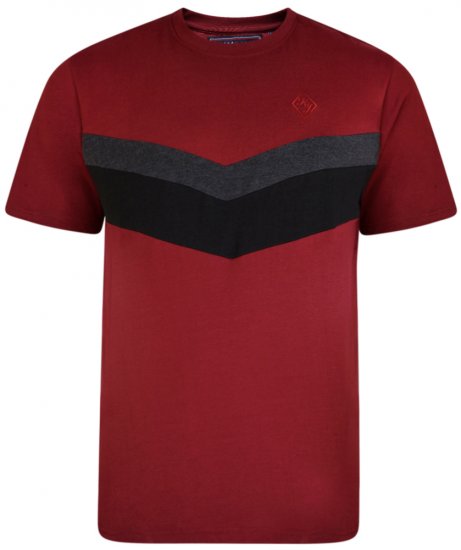 Kam Jeans 5306 T-shirt Burgundy - T-shirts - T-shirts Homem Tamanhos Grandes