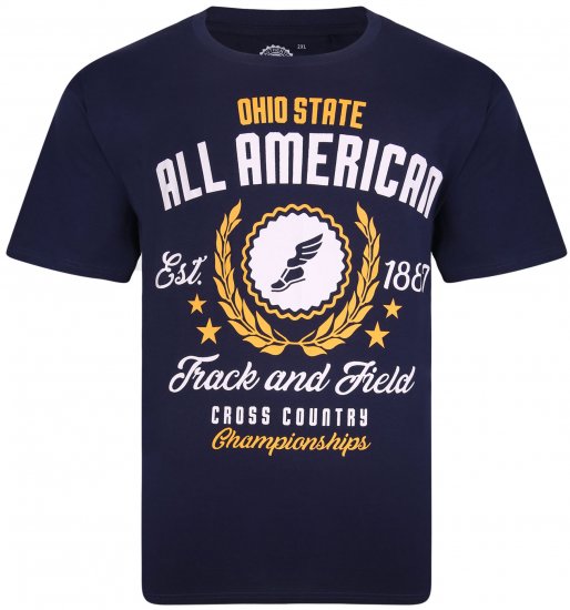 Kam Jeans 5329 Twin pack T-shirt Charcoal/Navy - T-shirts - T-shirts Homem Tamanhos Grandes