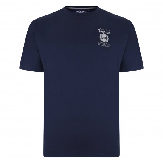 Kam Jeans 5348 T-shirt Vintage/Denim Twin Pack - T-shirts - T-shirts Homem Tamanhos Grandes