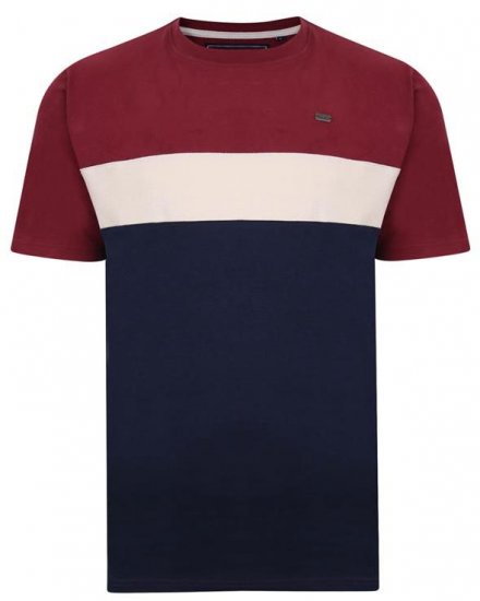 Kam Jeans 5357 Cut & Saw Peach Finish T-Shirt Burgundy - T-shirts - T-shirts Homem Tamanhos Grandes