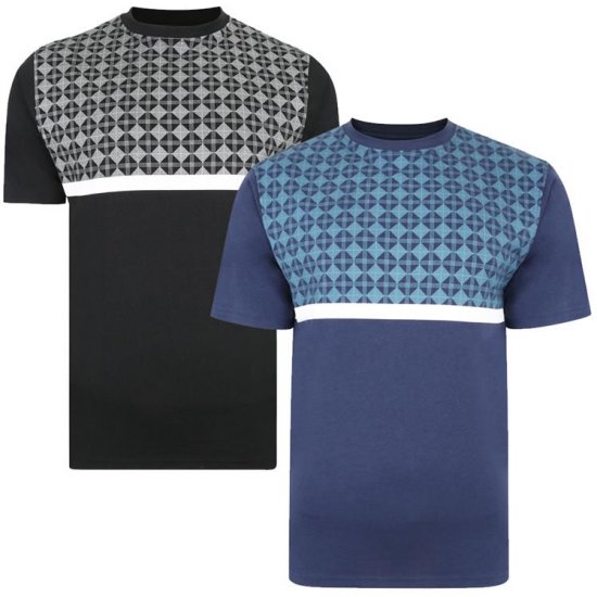 Kam Jeans 5366 Twin Pack Crew Neck T-Shirts - T-shirts - T-shirts Homem Tamanhos Grandes