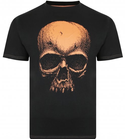 Kam Jeans 5374 Ghost Skull Print T-shirt Black - T-shirts - T-shirts Homem Tamanhos Grandes