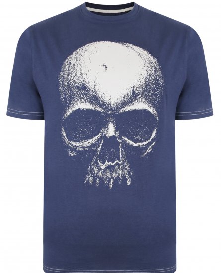 Kam Jeans 5374 Ghost Skull Print T-shirt Navy - T-shirts - T-shirts Homem Tamanhos Grandes