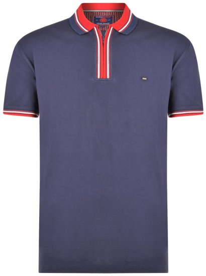 Kam Jeans 5409 Polo Navy - Pólos - Pólos Tamanhos Grandes Homem