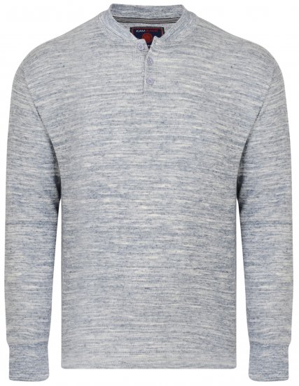 Kam Jeans 5424 Button collar Sweatshirt - Sweatshirts & hoodies - Sweatshirt & Camisolas com Capuz tamanhos grandes
