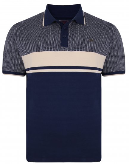 Kam Jeans 5438 Textured Weave Polo - Pólos - Pólos Tamanhos Grandes Homem