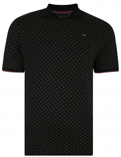 Kam Jeans 5440 Dobby Print Polo - Pólos - Pólos Tamanhos Grandes Homem