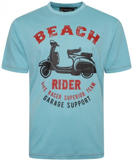 Kam Jeans 5701 Beach Rider Tee Aqua - T-shirts - T-shirts Homem Tamanhos Grandes