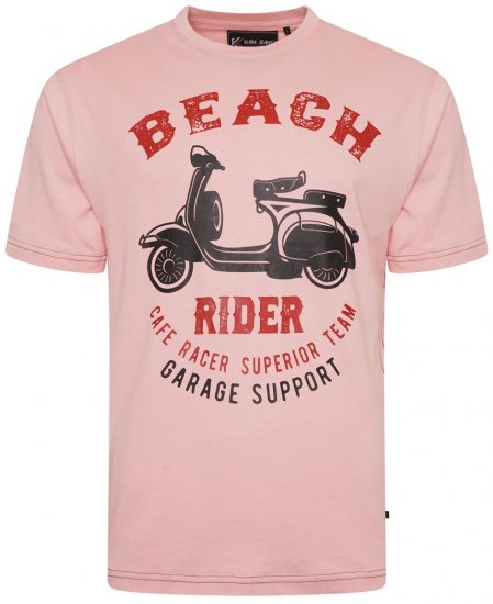 Kam Jeans 5701 Beach Rider Tee Pink - T-shirts - T-shirts Homem Tamanhos Grandes