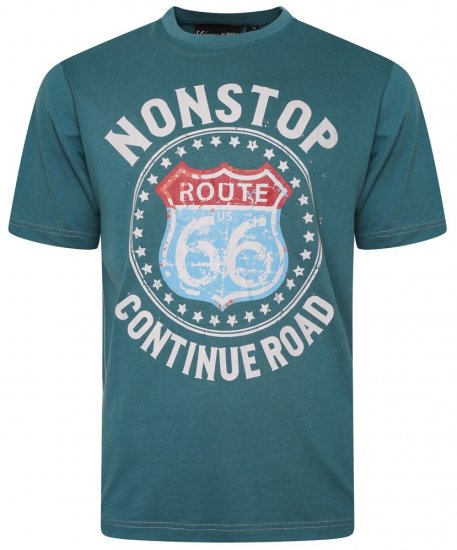 Kam Jeans 5708 Route 66 T-Shirt Pacific - T-shirts - T-shirts Homem Tamanhos Grandes