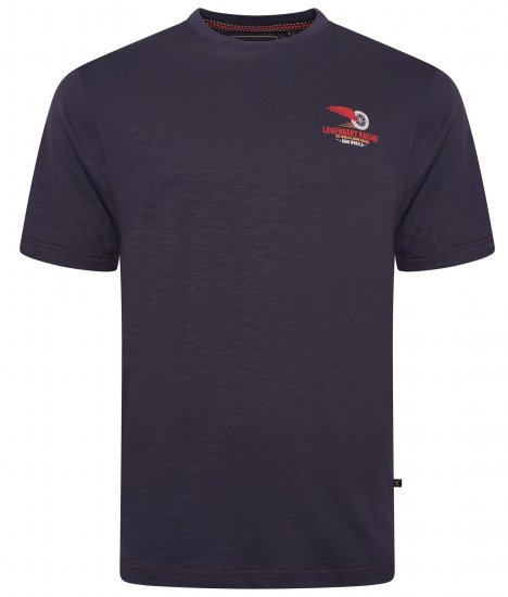 Kam Jeans 5710 Legendary Racing Slub Tee With Back Print Navy - T-shirts - T-shirts Homem Tamanhos Grandes