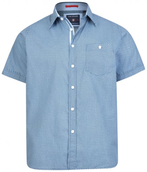 Kam Jeans 6167 Short Sleeve Shirt Teal - Camisas - Camisas Homem Tamanhos Grandes