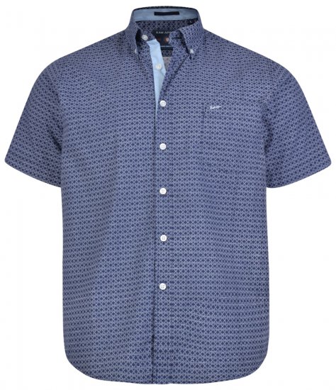 Kam Jeans 6170 Short Sleeve Shirt Navy - Camisas - Camisas Homem Tamanhos Grandes