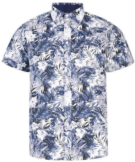 Kam Jeans 6179 Short Sleeve Shirt Navy - Camisas - Camisas Homem Tamanhos Grandes