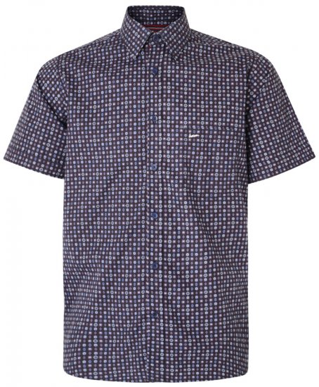 Kam Jeans 6188 Short Sleeve Shirt Navy - Camisas - Camisas Homem Tamanhos Grandes