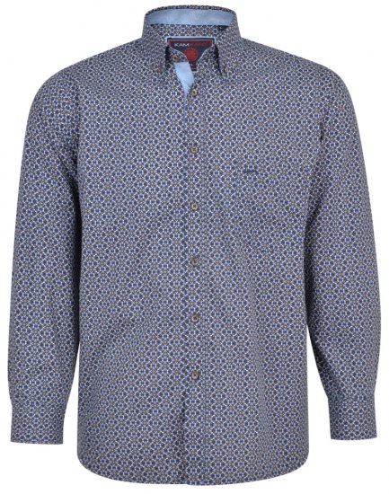 Kam Jeans 6196 LS Paisley Print Shirt - Camisas - Camisas Homem Tamanhos Grandes
