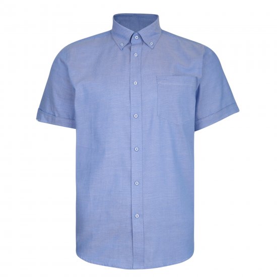 Kam Jeans 6205 Fresh Summer Shirt Blue - Camisas - Camisas Homem Tamanhos Grandes