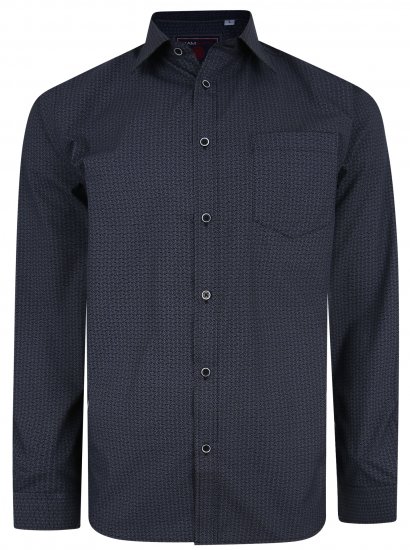 Kam Jeans 6209 LS Smart Pattern Print Shirt - Camisas - Camisas Homem Tamanhos Grandes