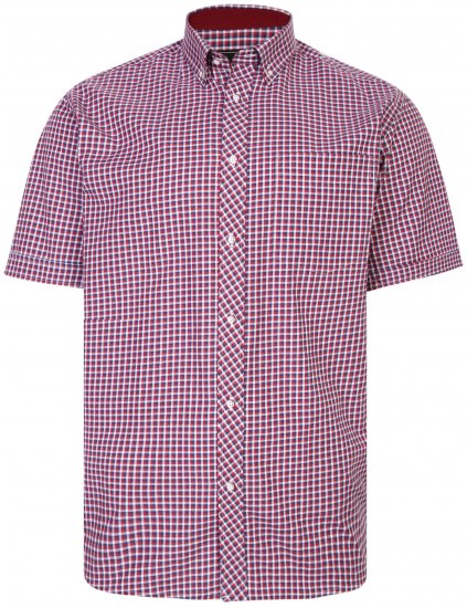 Kam Jeans 6219 Short sleeve Shirt Red - Camisas - Camisas Homem Tamanhos Grandes
