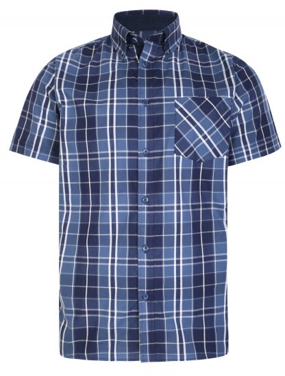 Kam Jeans 6221 Casual Short Sleeve Shirt Indigo - Camisas - Camisas Homem Tamanhos Grandes