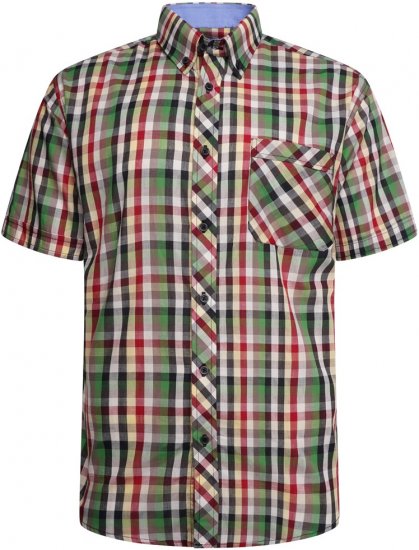Kam Jeans 6310 Casual Check Short Sleeve Shirt Multi-Colored - Camisas - Camisas Homem Tamanhos Grandes