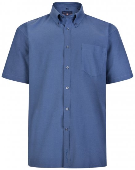 Kam Oxford Shirt Short sleeve Navy - Camisas - Camisas Homem Tamanhos Grandes