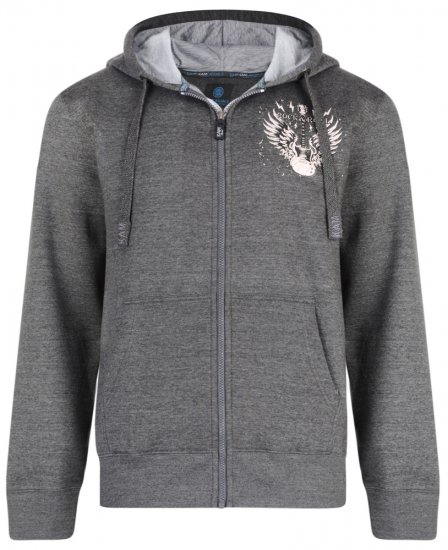 Kam Jeans 7003 Hoodie Charcoal - Sweatshirts & hoodies - Sweatshirt & Camisolas com Capuz tamanhos grandes