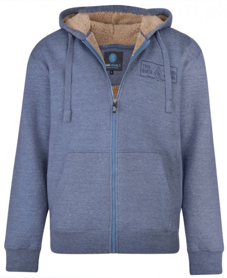 Kam Jeans 7006 Sherpa Lined Hoodie Denim - Sweatshirts & Hoodies - Sweatshirt & Camisolas com Capuz tamanhos grandes
