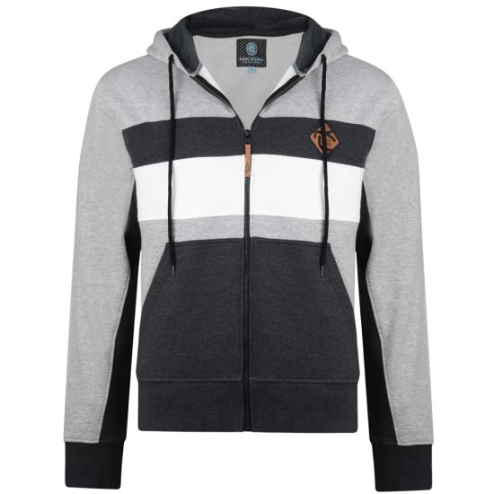 Kam Jeans 701 Cut and Sew Hoodie Grey - Sweatshirts & hoodies - Sweatshirt & Camisolas com Capuz tamanhos grandes