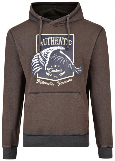 Kam Jeans 7010 Hoodie Black - Sweatshirts & hoodies - Sweatshirt & Camisolas com Capuz tamanhos grandes