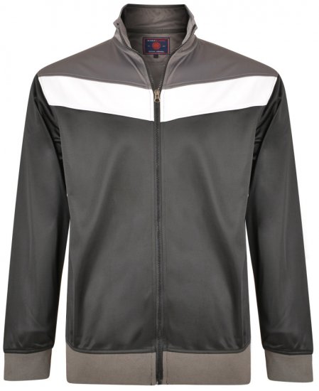 Kam Jeans 7014 Track Jacket Black - Sweatshirts & hoodies - Sweatshirt & Camisolas com Capuz tamanhos grandes