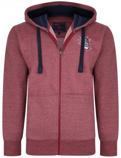 Kam Jeans 7029 Hoodie Cordovan - Sweatshirts & hoodies - Sweatshirt & Camisolas com Capuz tamanhos grandes