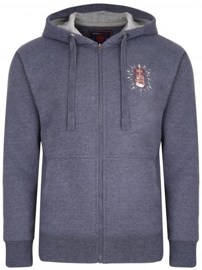 Kam Jeans 7029 Hoodie Indigo - Sweatshirts & hoodies - Sweatshirt & Camisolas com Capuz tamanhos grandes