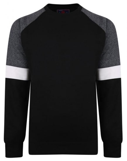 Kam Jeans 7031 Crew Neck Sweater Black - Sweatshirts & hoodies - Sweatshirt & Camisolas com Capuz tamanhos grandes