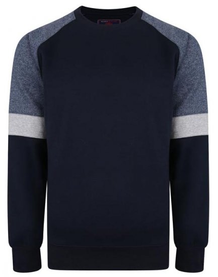 Kam Jeans 7031 Crew Neck Sweater Navy - Sweatshirts & hoodies - Sweatshirt & Camisolas com Capuz tamanhos grandes