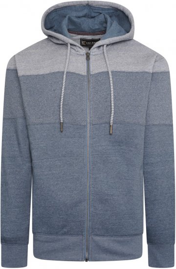 Kam Jeans 7071 Marl Stripe Hoody Denim - Sweatshirts & hoodies - Sweatshirt & Camisolas com Capuz tamanhos grandes