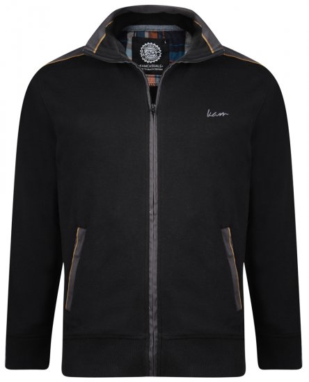 Kam Jeans 714 Shoulder Panel Sweater Black - Sweatshirts & hoodies - Sweatshirt & Camisolas com Capuz tamanhos grandes