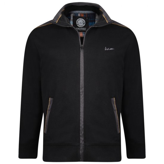 Kam Jeans 714 Shoulder Panel Sweater Black - Sweatshirts & hoodies - Sweatshirt & Camisolas com Capuz tamanhos grandes