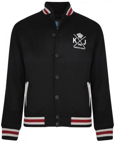 Kam Jeans 719 Button Sweater Black - Sweatshirts & hoodies - Sweatshirt & Camisolas com Capuz tamanhos grandes