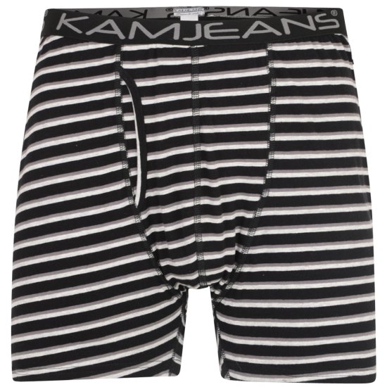 Kam Jeans Striped Boxershorts 2-Pack - Roupa Interior & natação - Roupa interior Homem Tamanhos Grandes