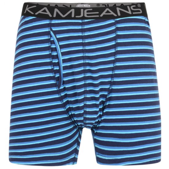 Kam Jeans Striped Boxershorts 2-Pack - Roupa Interior & natação - Roupa interior Homem Tamanhos Grandes