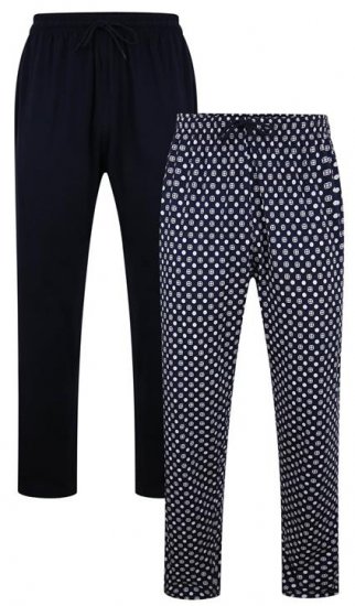 Kam Jeans 877 Lounge Pants Navy Twin Pack - Roupa Interior & natação - Roupa interior Homem Tamanhos Grandes