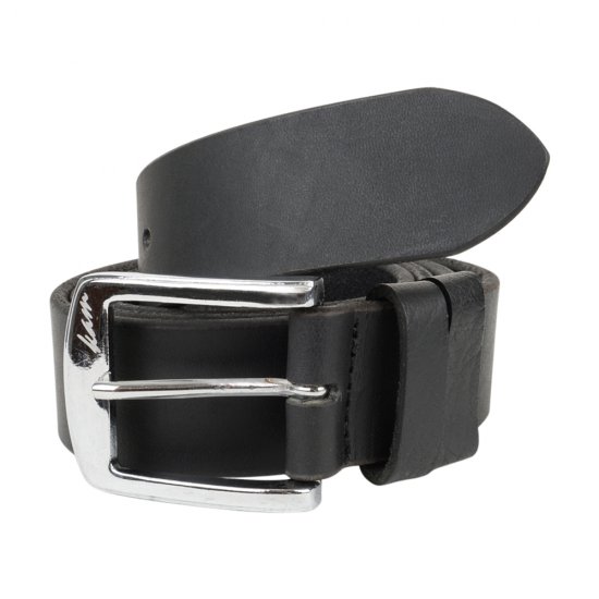 Kam 922 Jeans belt Genuine leather Black, 4cm - Cintos - Cintos Masculinos Tamanhos Grandes