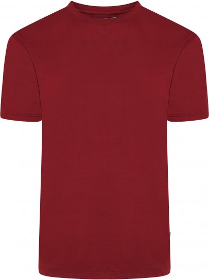 Kam Jeans AP001 XT Active Performance Marl Tee Burgundy - T-shirts - T-shirts Homem Tamanhos Grandes