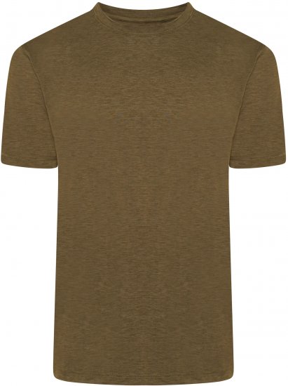 Kam Jeans AP001 XT Active Performance Marl Tee Khaki - T-shirts - T-shirts Homem Tamanhos Grandes