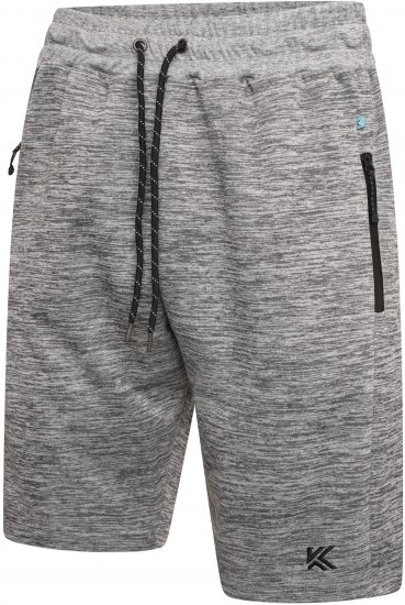 Kam Jeans AP005 Active Performance Marl Shorts Grey - Calças & calções de fato de treino - Calças de Fato de Treino Tamanhos Grandes 