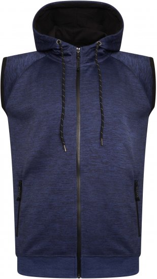 Kam Jeans AP007 Active Performance Sleeveless Hoody Indigo - Sweatshirts & hoodies - Sweatshirt & Camisolas com Capuz tamanhos grandes